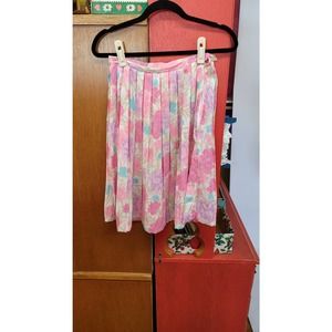 XS/S vintage pastel floral skirt 60s